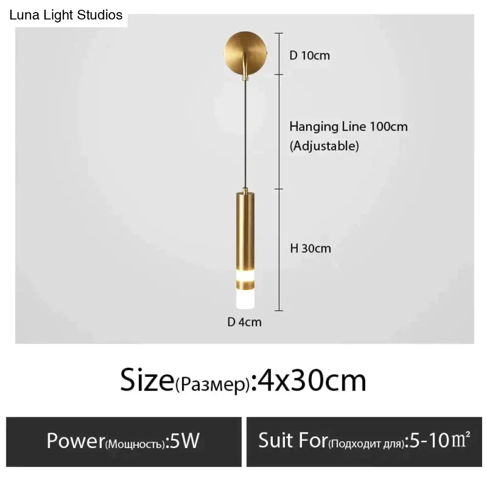 Minimalist Creative Luxury Bedroom Bedside Wall Lamp With Spotlight Type C / Warm Light 3000K Wall