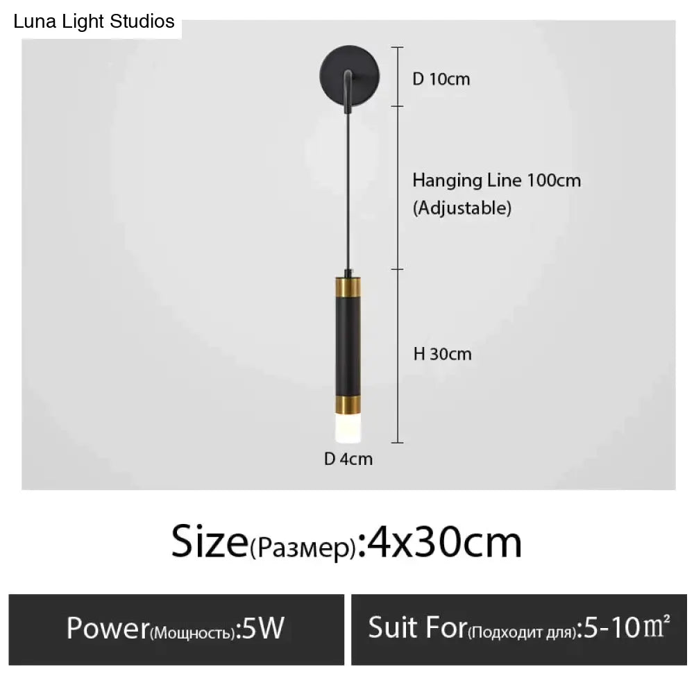 Minimalist Creative Luxury Bedroom Bedside Wall Lamp With Spotlight Type A / Warm Light 3000K Wall