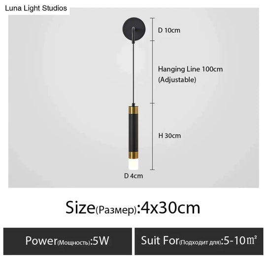 Minimalist Creative Luxury Bedroom Bedside Wall Lamp With Spotlight Type A / Warm Light 3000K Wall