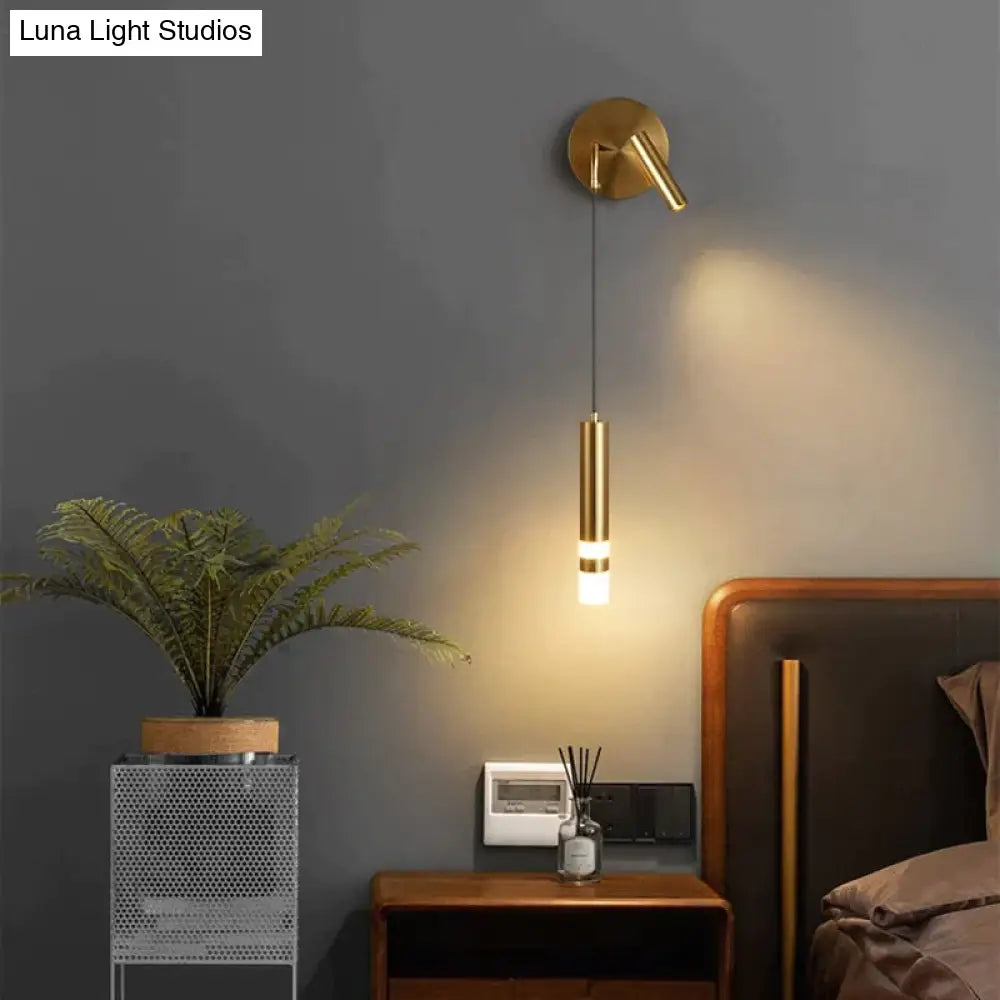 Minimalist Creative Luxury Bedroom Bedside Wall Lamp With Spotlight Wall Lamp