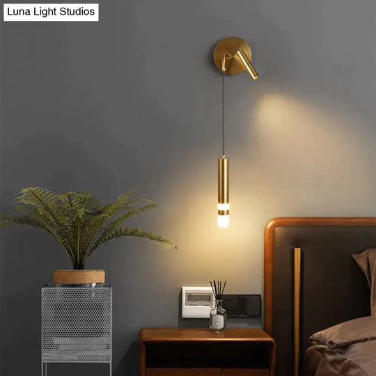 Minimalist Creative Luxury Bedroom Bedside Wall Lamp With Spotlight Wall Lamp