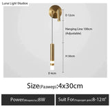 Minimalist Creative Luxury Bedroom Bedside Wall Lamp With Spotlight Type C X / Warm Light 3000K Wall