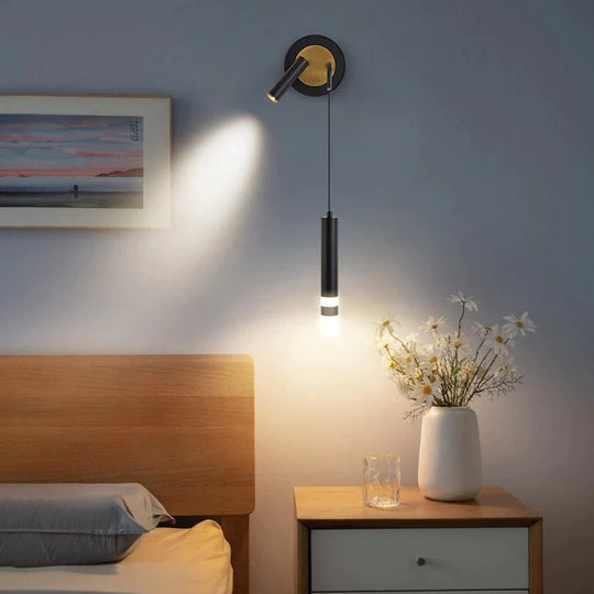 Minimalist Creative Luxury  Bedroom bedside wall lamp with spotlight