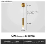 Minimalist Creative Luxury Bedroom Bedside Wall Lamp With Spotlight Type C / Warm Light 3000K Wall