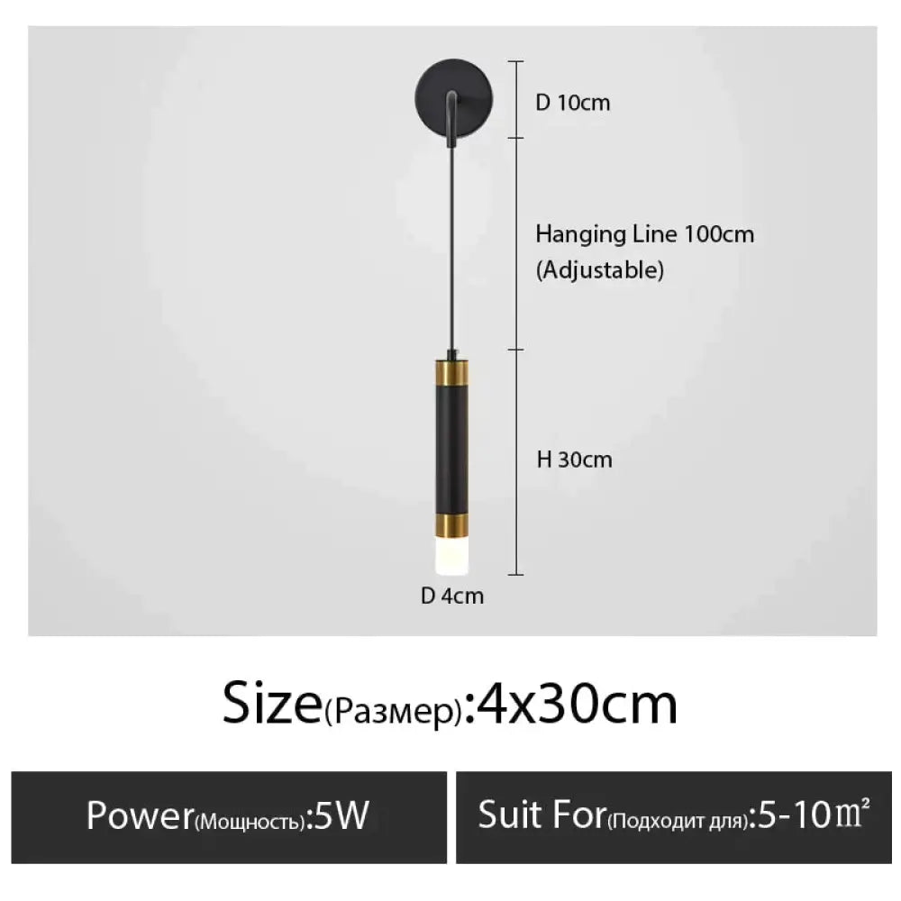 Minimalist Creative Luxury Bedroom Bedside Wall Lamp With Spotlight Type A / Warm Light 3000K Wall