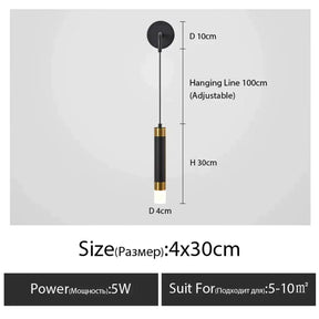 Minimalist Creative Luxury Bedroom Bedside Wall Lamp With Spotlight Type A / Warm Light 3000K Wall