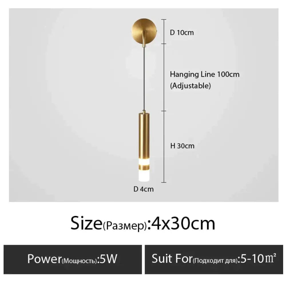 Minimalist Creative Luxury Bedroom Bedside Wall Lamp With Spotlight Type C / Warm Light 3000K Wall