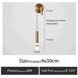 Minimalist Creative Luxury Bedroom Bedside Wall Lamp With Spotlight Wall Lamp