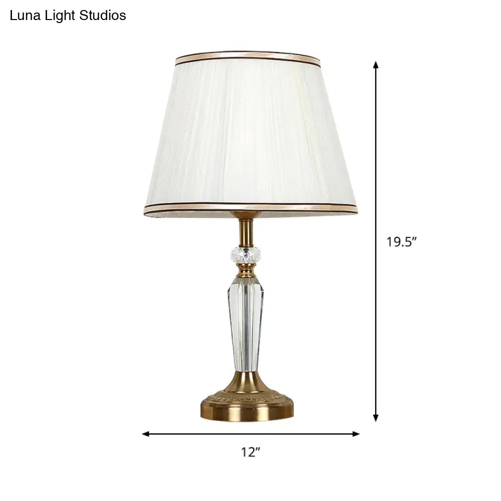 Minimalist Crystal Nightstand Lamp Gold Bedside Light For Bedroom