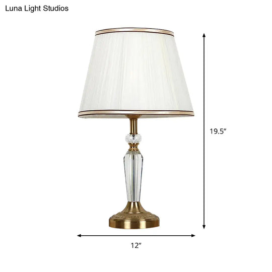 Minimalist Crystal Nightstand Lamp Gold Bedside Light For Bedroom