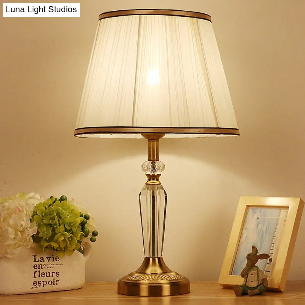 Minimalist Crystal Nightstand Lamp Gold Bedside Light For Bedroom