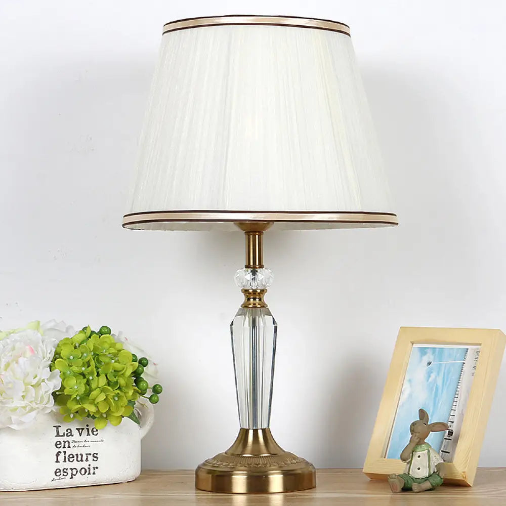 Minimalist Crystal Nightstand Lamp Gold Bedside Light For Bedroom