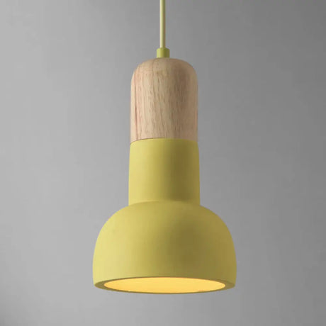 Minimalist Dining Room Ceiling Lamp - Flashlight Inspired Design - Cement - 1Head Ceiling Lighting Yellow