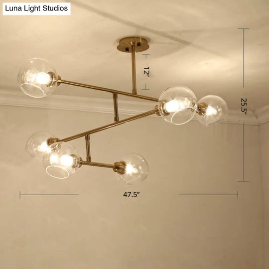 Minimalist Dome Glass Pendant Chandelier For Open Kitchen Ceiling Lighting