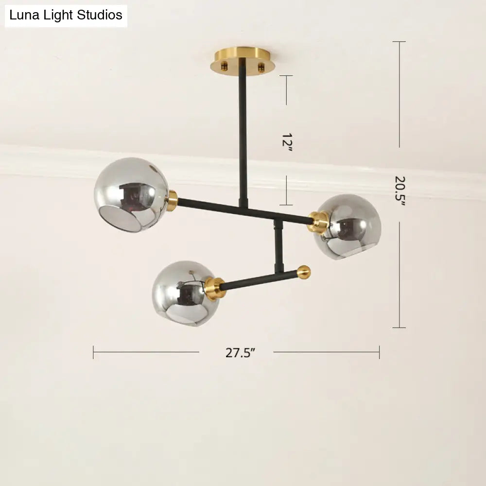 Minimalist Dome Glass Pendant Chandelier For Open Kitchen Ceiling Lighting