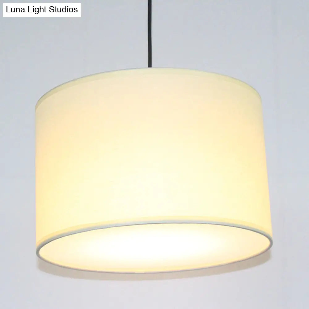 Minimalist Drum Suspension Single-Bulb Pendant Light Fixture Perfect For Restaurants