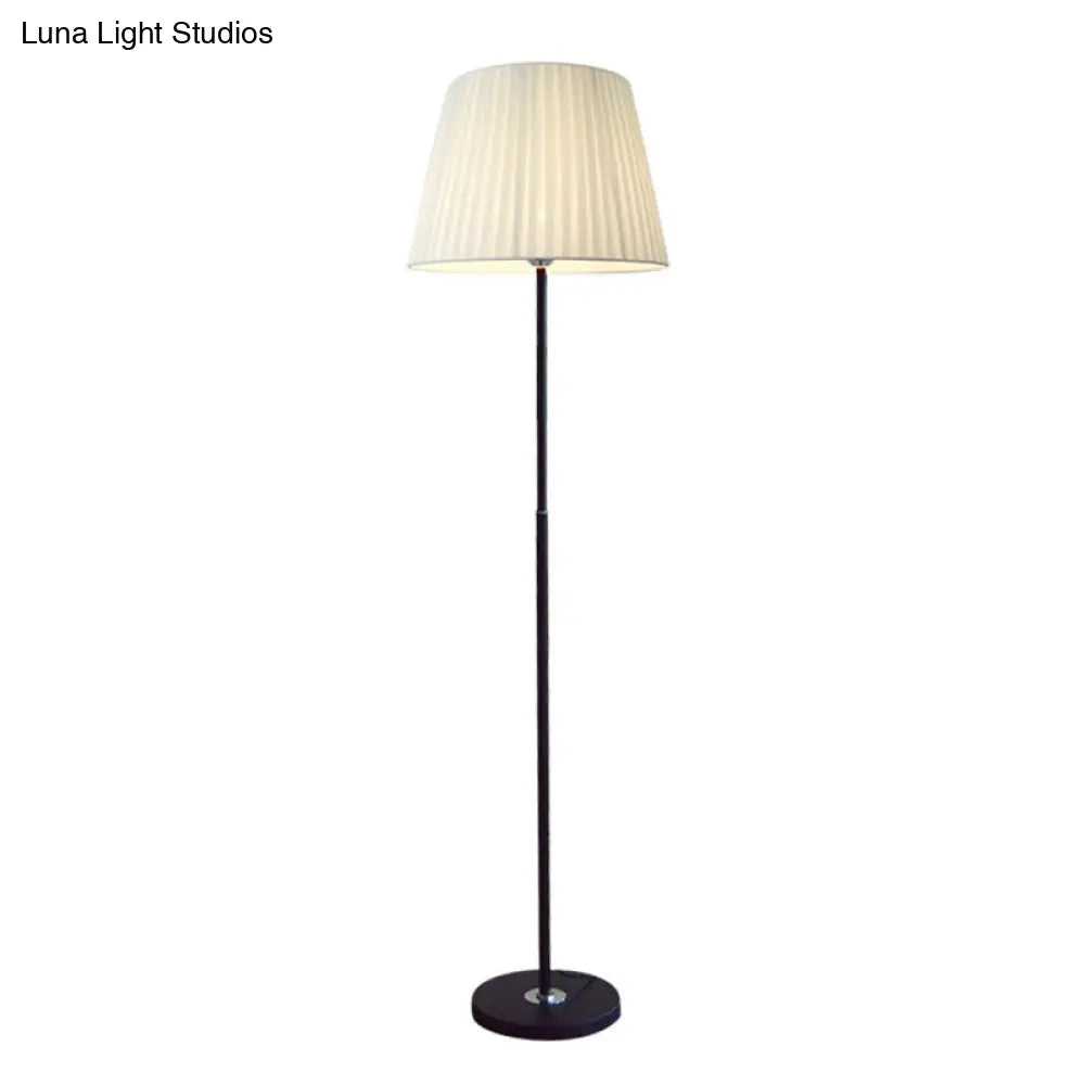 Minimalist Empire Shade Floor Lamp - Modern Fabric Standing Light For Living Room