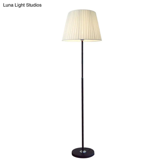 Minimalist Empire Shade Floor Lamp - Modern Fabric Standing Light For Living Room