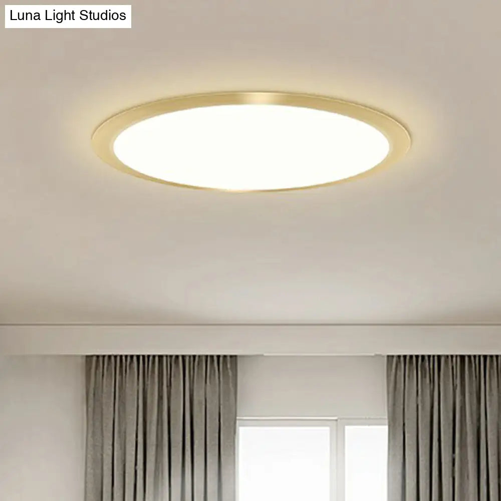 Minimalist Flat Led Flush Mount Ceiling Light For Bedroom - Acrylic Fixture