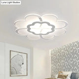 Minimalist Flush Mount Led Ceiling Lamp In White With Ultrathin Design & Acrylic Finish