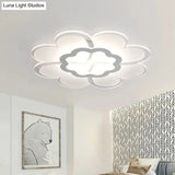 Minimalist Flush Mount Led Ceiling Lamp In White With Ultrathin Design & Acrylic Finish