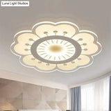 Minimalist Flush Mount Led Ceiling Lamp In White With Ultrathin Design & Acrylic Finish