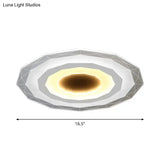 Minimalist Flush Mount Led Ceiling Lamp In White With Ultrathin Design & Acrylic Finish