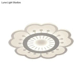 Minimalist Flush Mount Led Ceiling Lamp In White With Ultrathin Design & Acrylic Finish