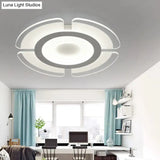 Minimalist Flush Mount Led Ceiling Lamp In White With Ultrathin Design & Acrylic Finish