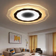Minimalist Flush Mount Led Ceiling Lamp In White With Ultrathin Design & Acrylic Finish / Diamond