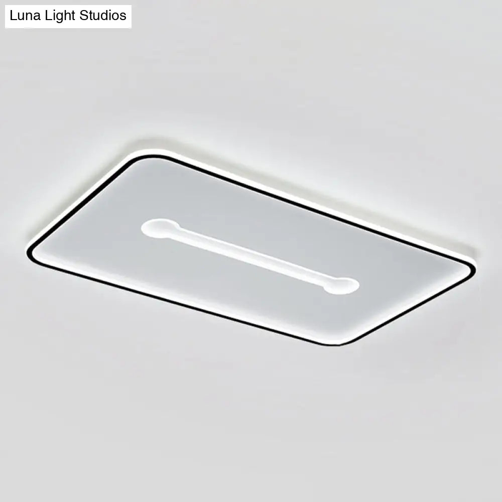 Minimalist Geometric Led Bedroom Flush Mount Light Fixture