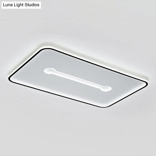 Minimalist Geometric Led Bedroom Flush Mount Light Fixture