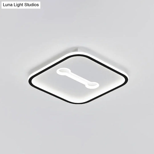 Minimalist Geometric Led Bedroom Flush Mount Light Fixture