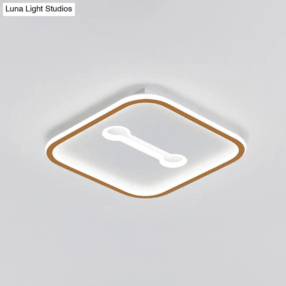 Minimalist Geometric Led Bedroom Flush Mount Light Fixture