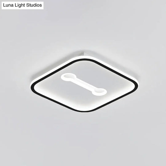 Minimalist Geometric Led Bedroom Flush Mount Light Fixture