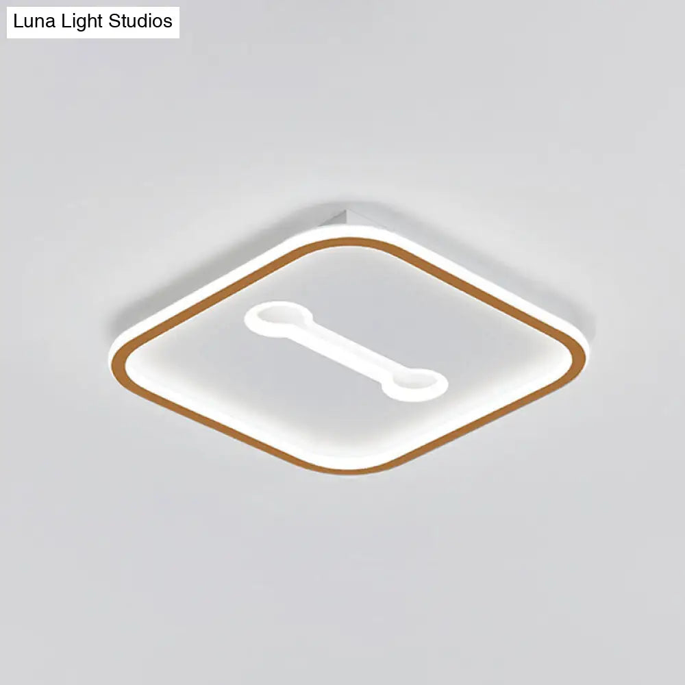 Minimalist Geometric Led Bedroom Flush Mount Light Fixture