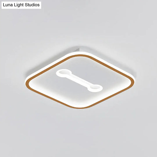 Minimalist Geometric Led Bedroom Flush Mount Light Fixture