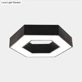 Minimalist Geometric Metal Led Ceiling Mount Light For Offices