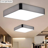 Minimalist Geometric Metal Led Ceiling Mount Light For Offices