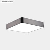 Minimalist Geometric Metal Led Ceiling Mount Light For Offices