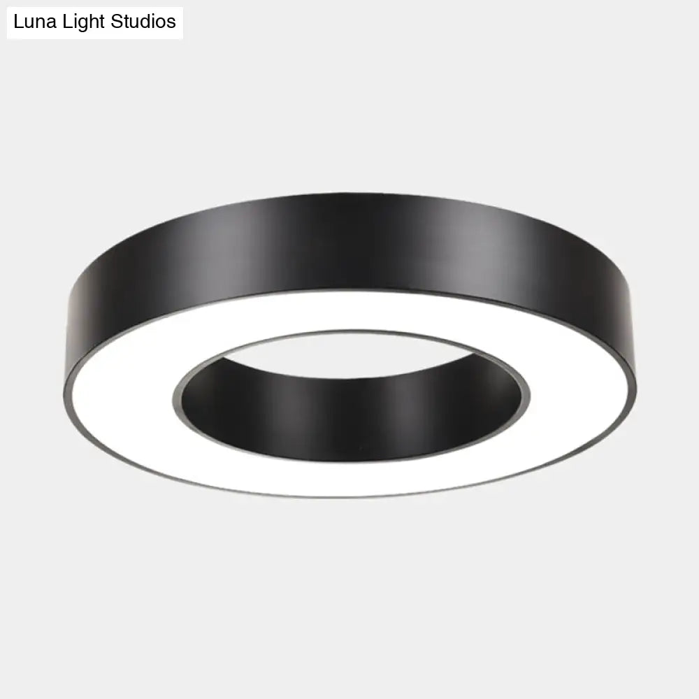 Minimalist Geometric Metal Led Ceiling Mount Light For Offices