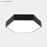 Minimalist Geometric Metal Led Ceiling Mount Light For Offices