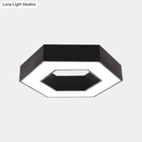 Minimalist Geometric Metal Led Ceiling Mount Light For Offices