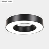 Minimalist Geometric Metal Led Ceiling Mount Light For Offices