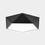 Minimalist Geometric Metal Led Ceiling Mount Light For Offices Black / Small