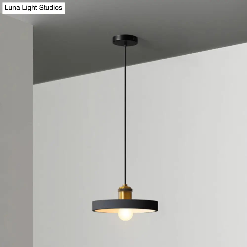 Modern Geometric Pendant Light - Stylish Resin-Cement Suspension Fixture For Dining Room Black /