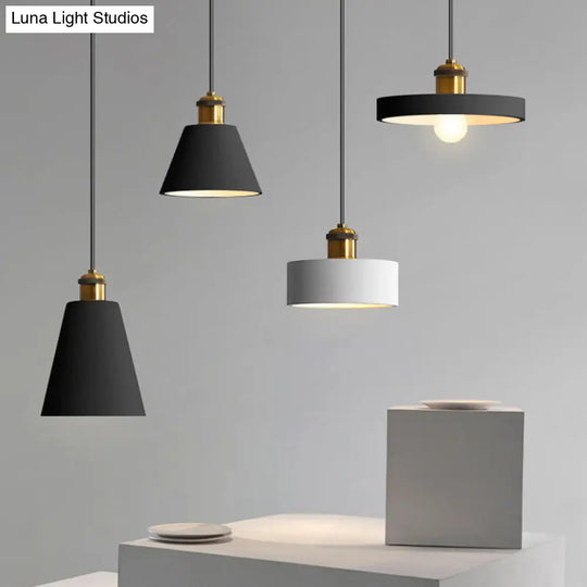 Modern Geometric Pendant Light - Stylish Resin-Cement Suspension Fixture For Dining Room