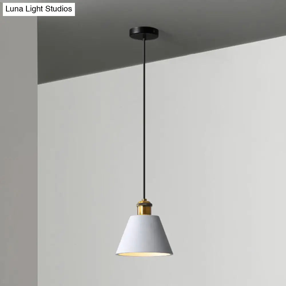 Modern Geometric Pendant Light - Stylish Resin-Cement Suspension Fixture For Dining Room Grey /