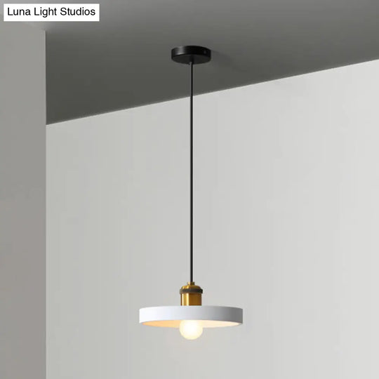 Modern Geometric Pendant Light - Stylish Resin-Cement Suspension Fixture For Dining Room White /