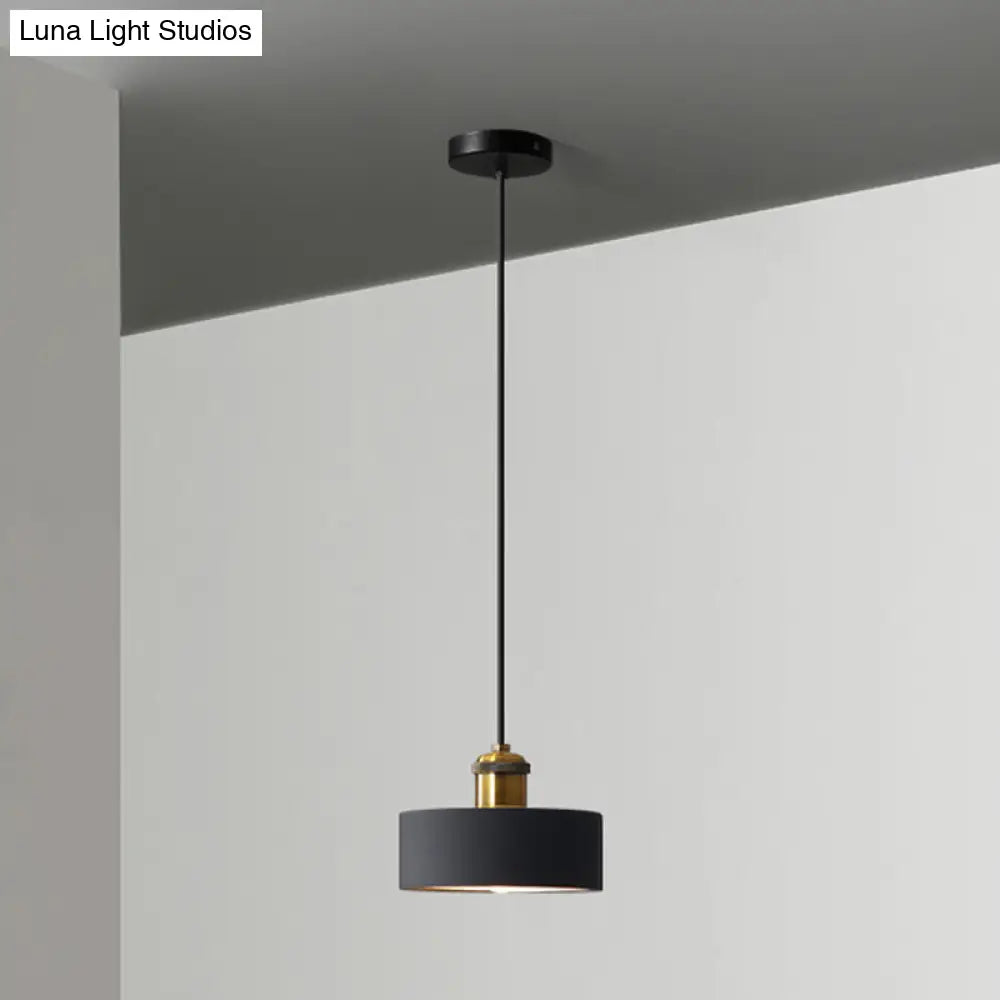 Modern Geometric Pendant Light - Stylish Resin-Cement Suspension Fixture For Dining Room Black /